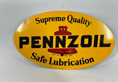 DST Pennzoil oval sign