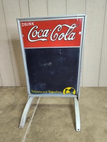 Coca-Cola curb menu sign