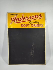 SST Anderson's Soft Drinks menu sign