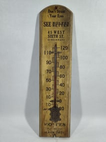Rolfes Optometrist wooden thermometer