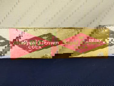 SST Royal Crown Cola embossed sign