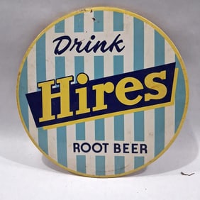 SST Hires Root Beer button sign
