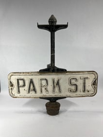 Early Park St. embossed Street sign