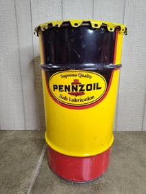 Pennzoil barrel with lid