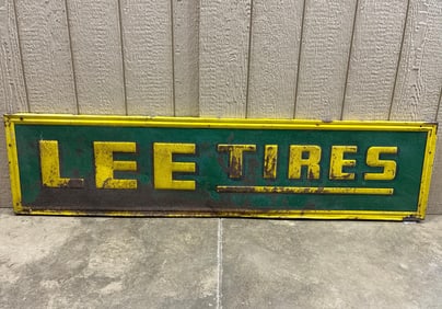 SST Lee Tires embossed sign