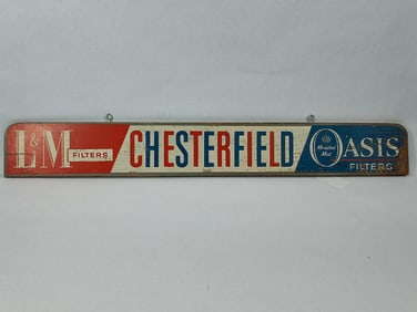 Chesterfield Cigarettes wooden sign