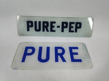 Pure & Pure-Pep glass ad panels