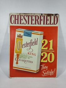 SST Chesterfield Cigarettes embossed sign