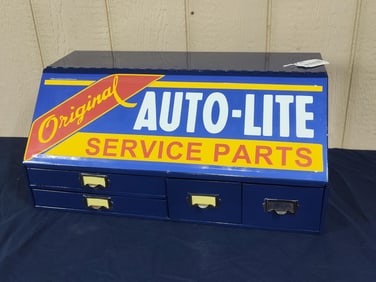 Restored Auto-Lite Service Parts Cabinet