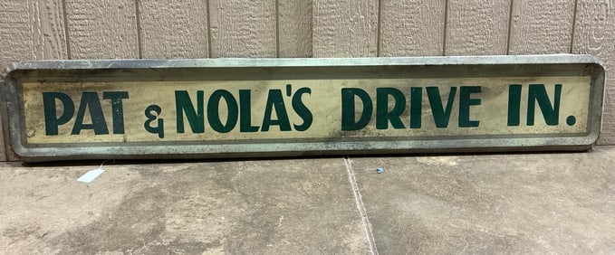SST Pat & Nola's Drive In self-framed sign