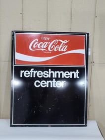 DST Coca-Cola refreshment center sign