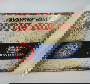 DST Atlantic Motor Oil cut sign