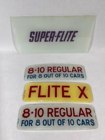 4- Various glass ad panels