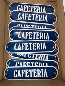 10- Cafeteria porcelain signs