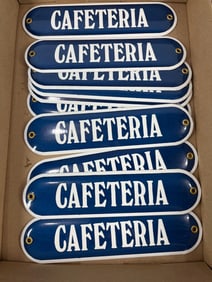 10- Cafeteria porcelain signs