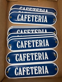 10- Cafeteria porcelain signs