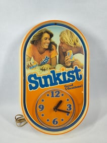 Plastic Sunkist clock