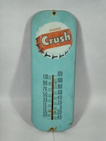 Orange Crush metal thermometer