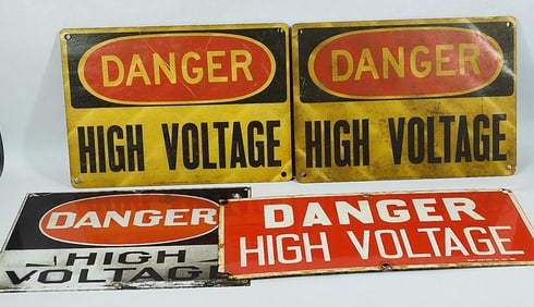 4- Danger High Voltage signs