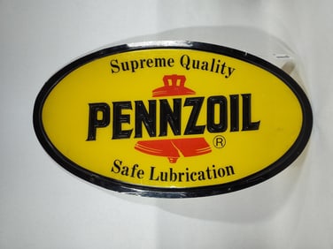 Pennzoil embossed acrylic sign