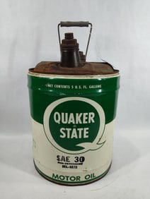 Quaker State Motor Oil 5gal can