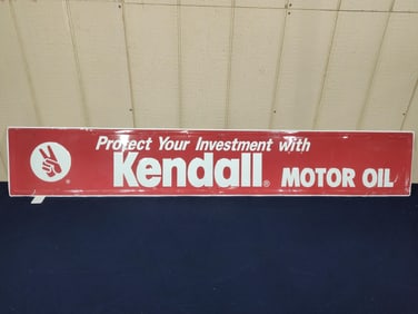 SS Alum Kendall Motor Oil embossed sign