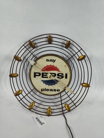 1950s-60s Art Deco say Pepsi please clock