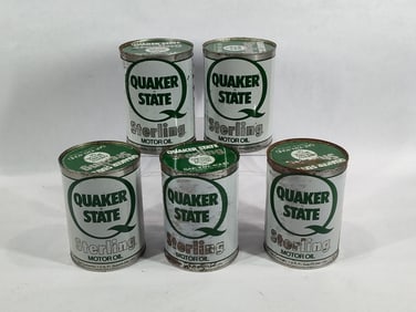 5- Quaker State Sterling Motor Oil 1qt unopened cans