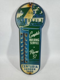 Centuria Lumber Yard metal thermometer