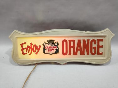 Enjoy Canada Dry Orange plastic lighted sign