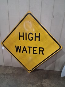 SS Alum High Water road sign