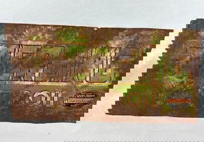 SST Sterling Motor Oil embossed sign