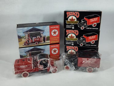 5- Texaco Die-cast metal coin banks