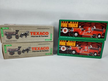 4- Texaco Die-cast metal coin banks