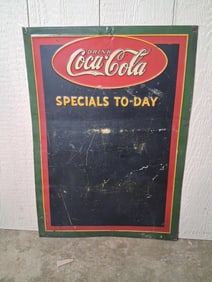 1930 SST Coca-Cola menu sign