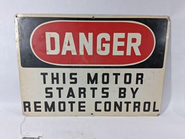 SST Danger This Motor Starts By Remote Control si
