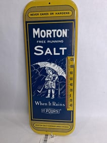 Morton Salt metal thermometer