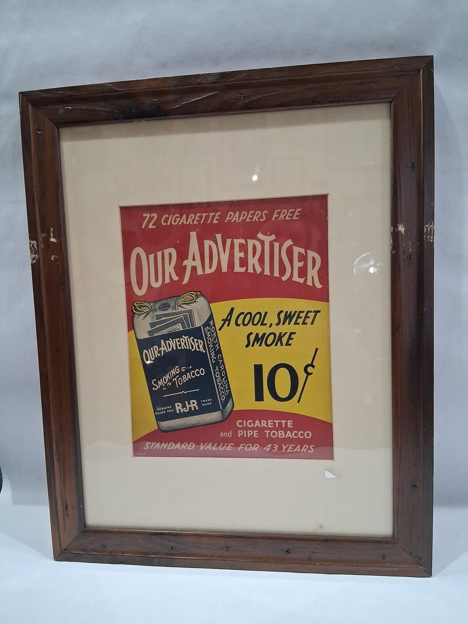 R.J. Reynolds framed cardboard lithograph (1 of 6)