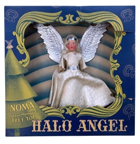 Vintage NOMA Illuminated Halo Angel Christmas Decoration with Original Box