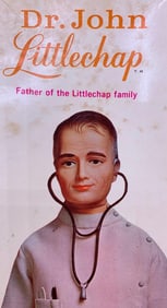 42 pc 1963 REMCO Dr. John Littlechap Fashion Doll, Clothing, Accessories and Original Box