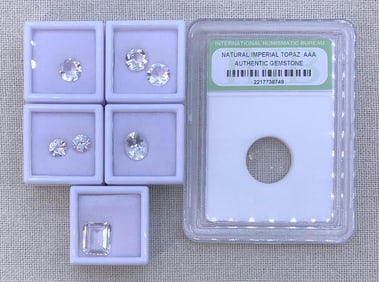 8 pc Large 12mm to Petite Carat Unmounted Jewelers TOPAZ Gemstones