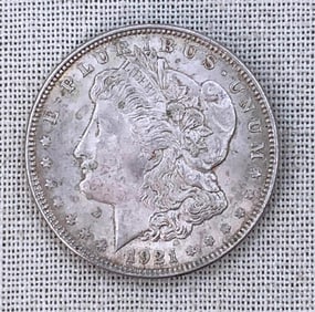 1921 Morgan Silver Dollar US $1 Coin