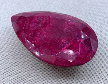 HUGE 347.50 Carat Pear Shaped RUBY Unmounted Jewelers Gemstone with Appraisal