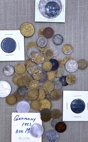 67 1876 to 1930s German Coins & 2 German Seehaus Enlisted Men's Club Tokens