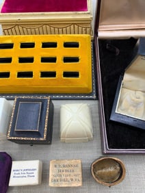 11 Antique to Vintage Jewelry Store Ring, Watch & Necklace Presentation & Display Jewel Boxes