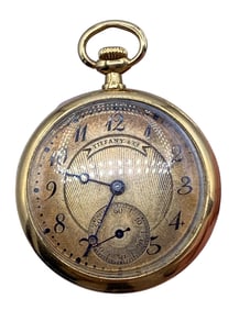Tiffany & Co 18k Yellow Gold Ladies Antique 17 Jewels Pocket Watch