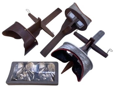 16 pc Victorian Keystone Stereo-View Cards & Antique Perfecscope Viewers