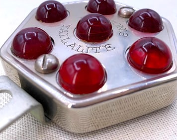 1930s Persons Cherry Red Glass Marble Tailalite Car, Bicycle, Motorcycle, Truck Reflector