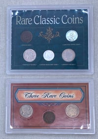 2 Cased Sets of Antique to Vintage US Coins