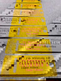 11 Vintage Flechtner's Tasty Meats Metal Advertising Whistles